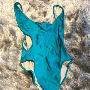American Apparel Turquoise one piece swimsuit